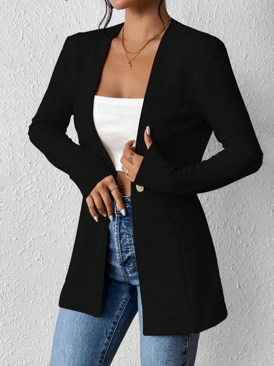 Ropa de Mujer, Trajes de Mujer, Blazers de Mujer, Colección de trajes de mujer, 24035229, Negro