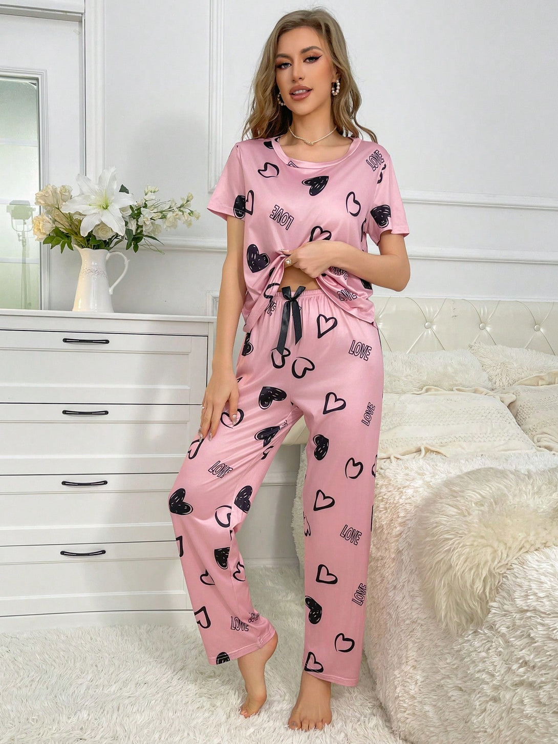 Ropa Interior y Ropa de Dormir, Pijama & Ropa de Descanso de Mujer, Ropa de Dormir para Mujeres, Sets de Pijamas de Mujer, Conjuntos a Juego, 24095888, Multicolor