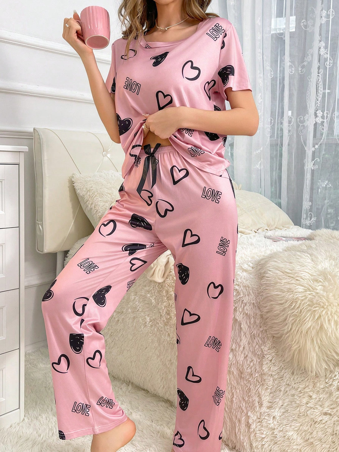 Ropa Interior y Ropa de Dormir, Pijama & Ropa de Descanso de Mujer, Ropa de Dormir para Mujeres, Sets de Pijamas de Mujer, Conjuntos a Juego, 24095888, Multicolor