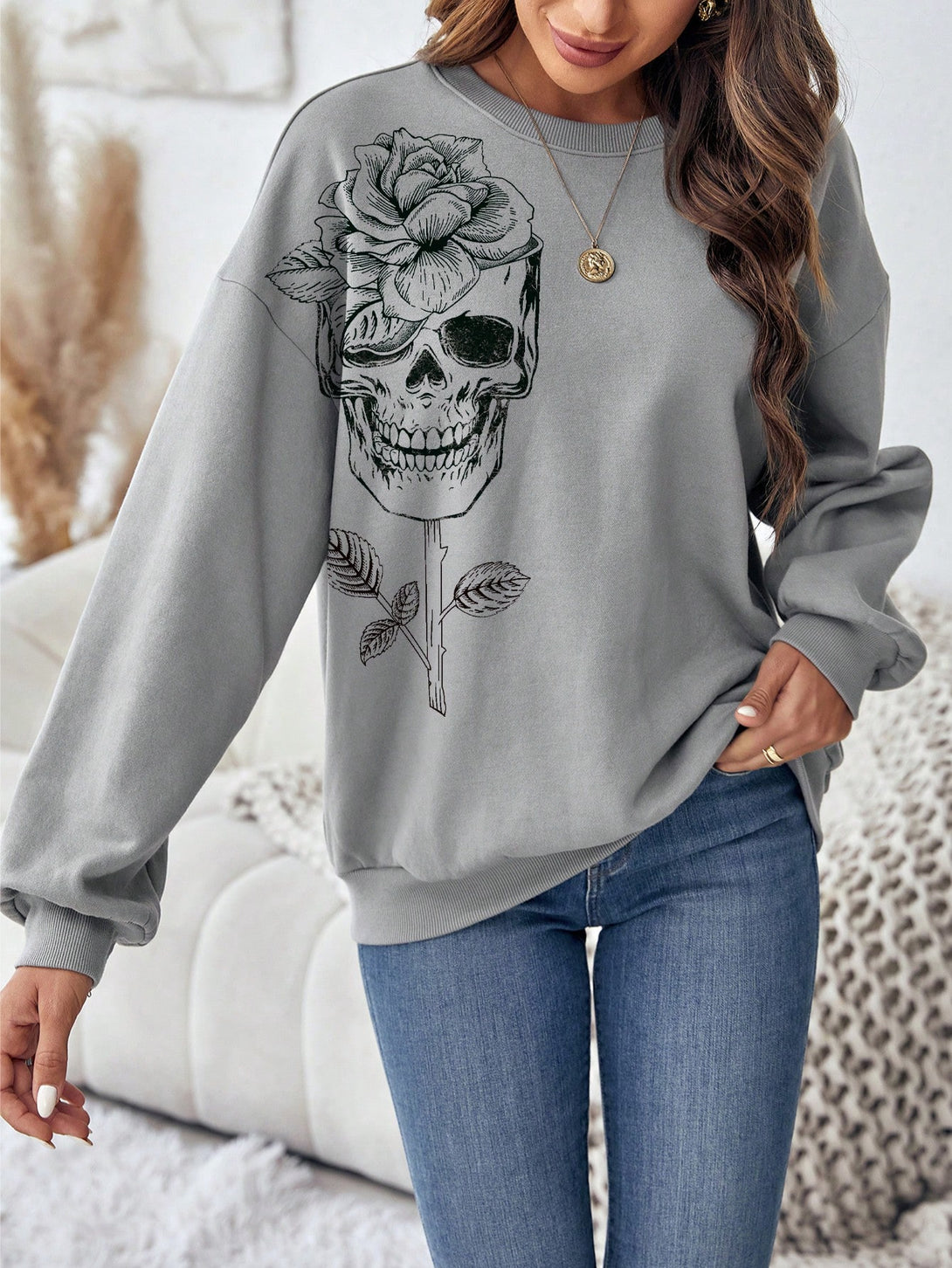 Ropa de Mujer, Ropa de Mujer, Sudaderas de Mujer, Gris Oscuro