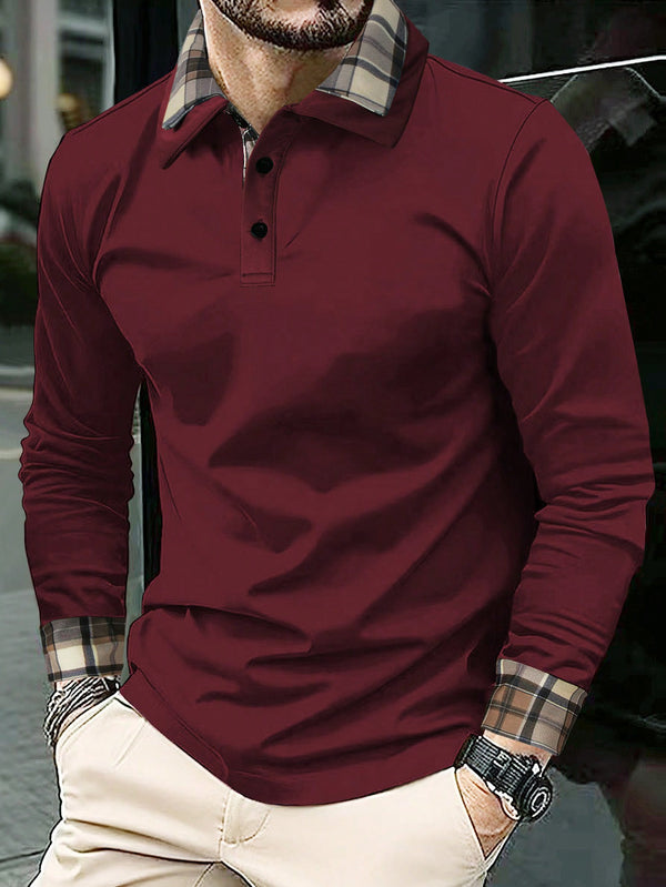 Hombres, Ropa de hombre, Tops para Hombre, Polos para Hombre, 24095518, Burdeos