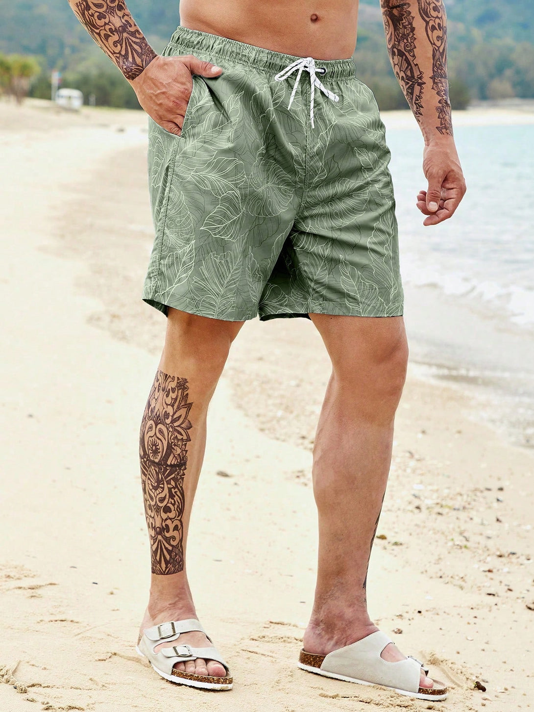 Hombres, Ropa de hombre, Bañador de hombres, Shorts de Playa para Hombre, 5674057, verde menta