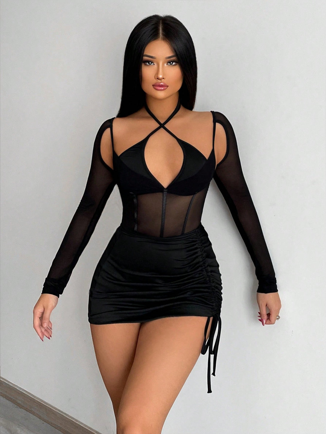 Ropa de Mujer, Conjunto para Mujer, Ropa Dos piezas para Mujer, Colección de trajes de mujer, 24659932, Negro