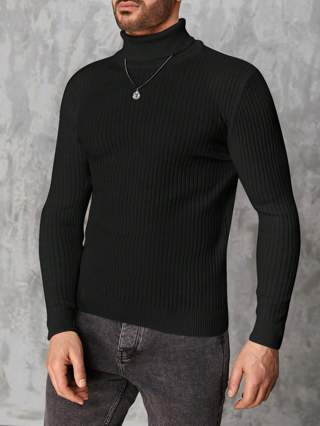 Hombres, Ropa de hombre, Jerséis Punto para hombre, Jerseys para Hombre, 24650088, Negro