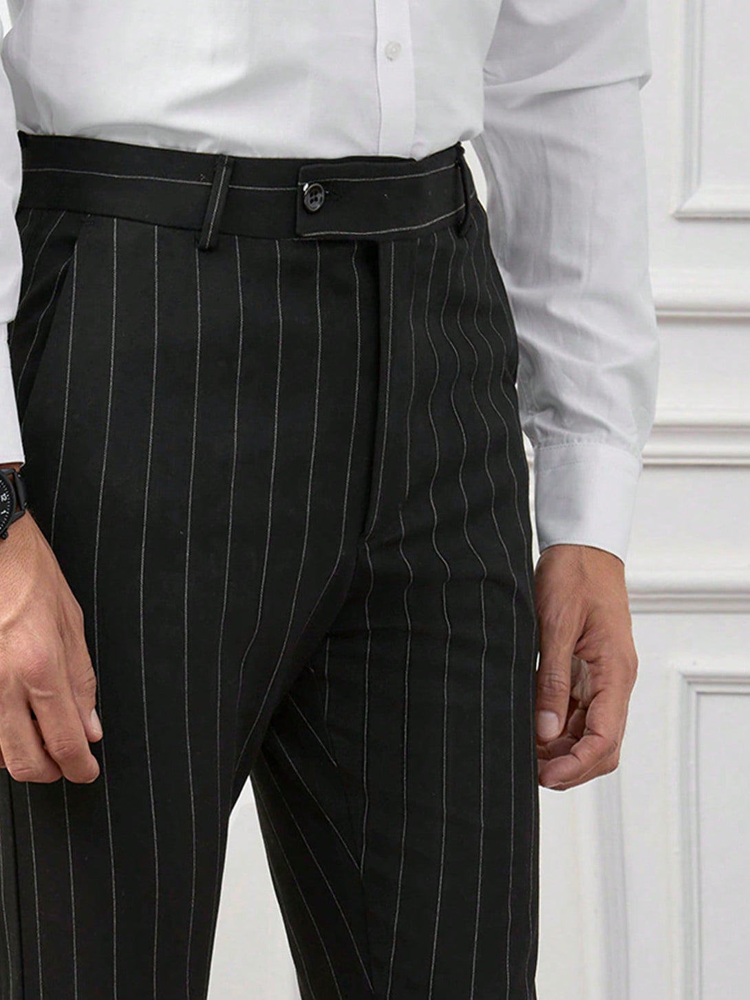 Hombres, Ropa de hombre, Trajes & Piezas separadas para Hombres, pantalones de traje de hombre, 24683998, Blanco y Negro