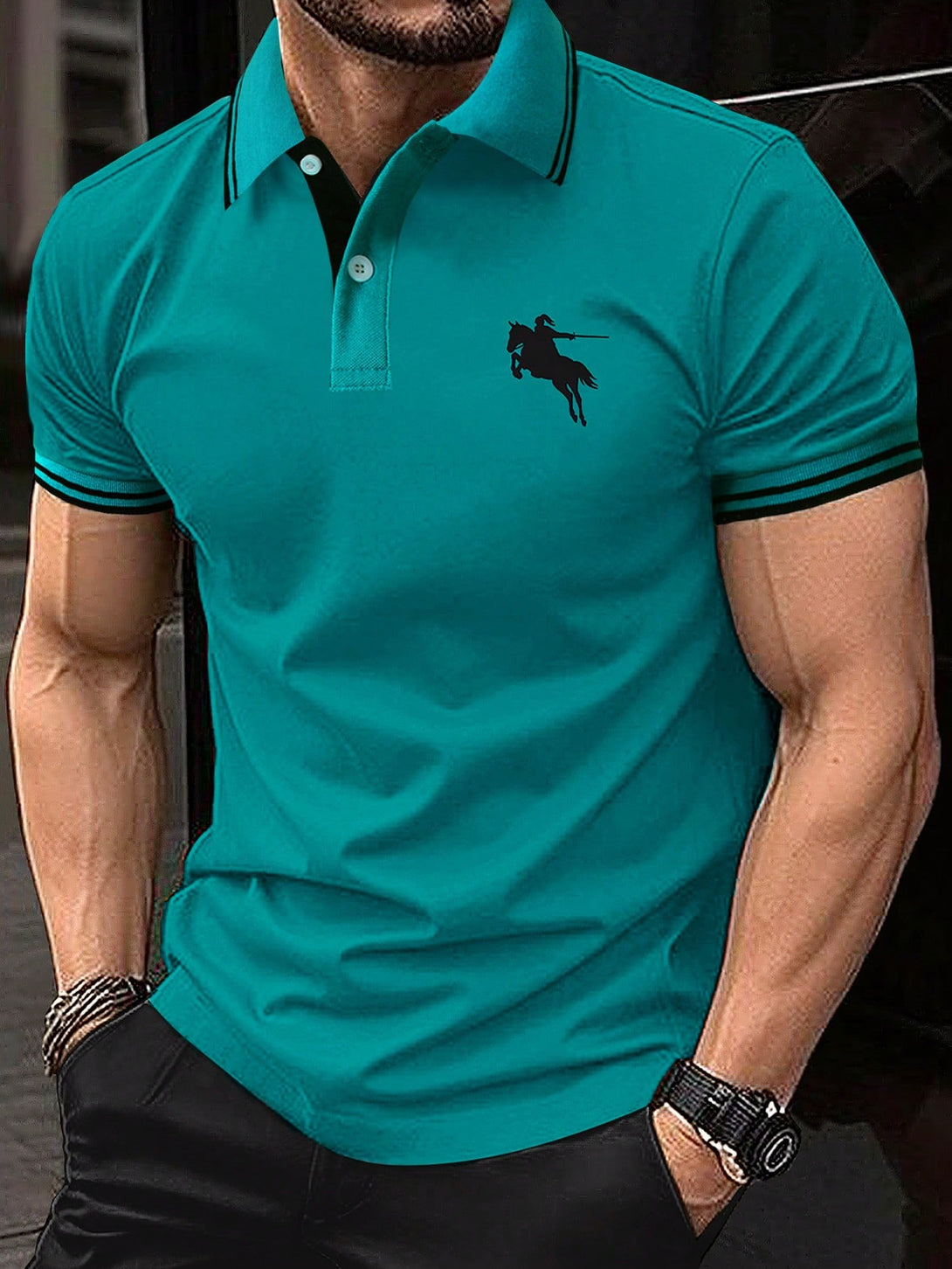 Hombres, Ropa de hombre, Tops para Hombre, Polos para Hombre, 24808369, Verde