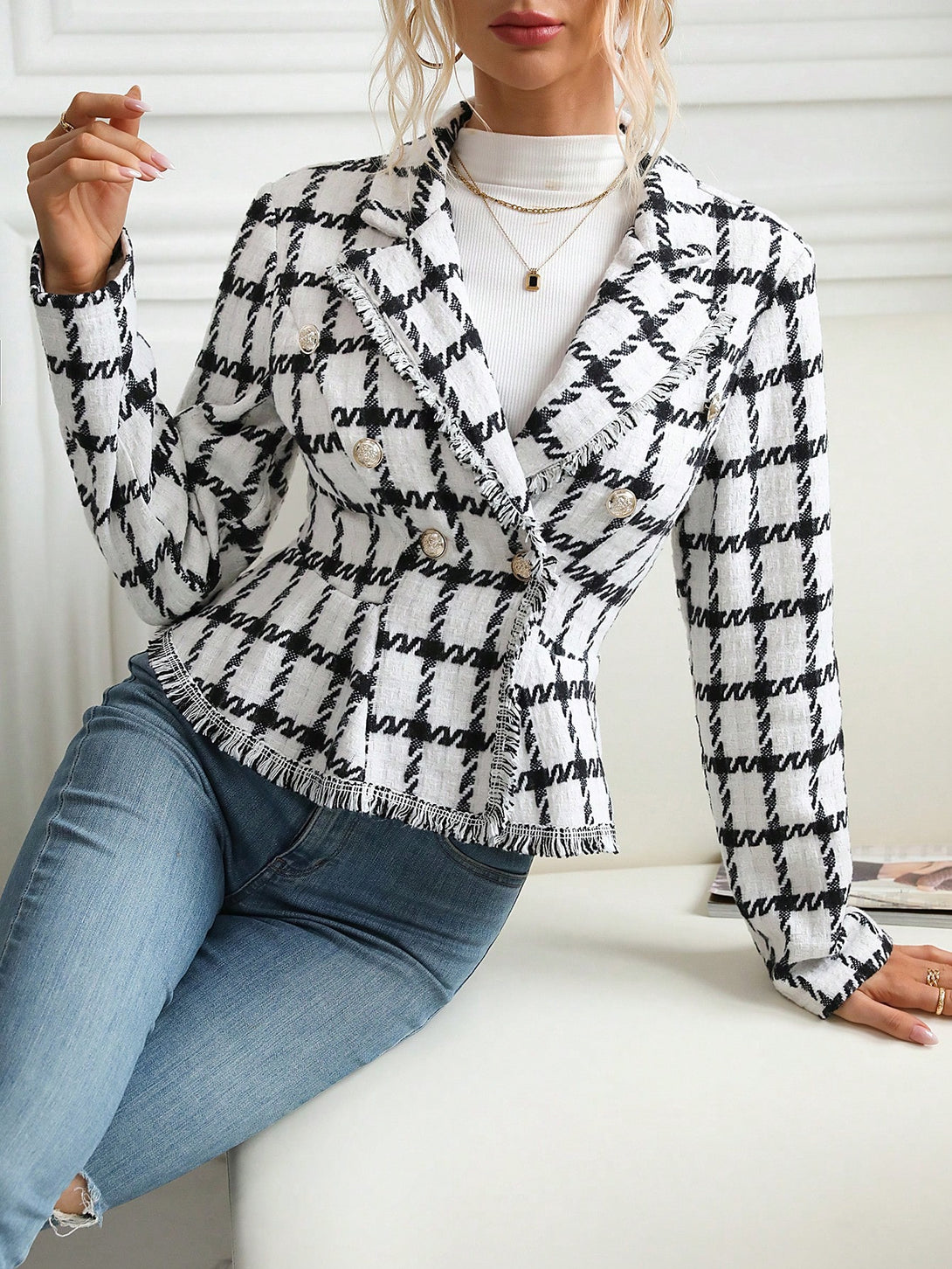 Ropa de Mujer, Trajes de Mujer, Blazers de Mujer, 24840972, Albaricoque