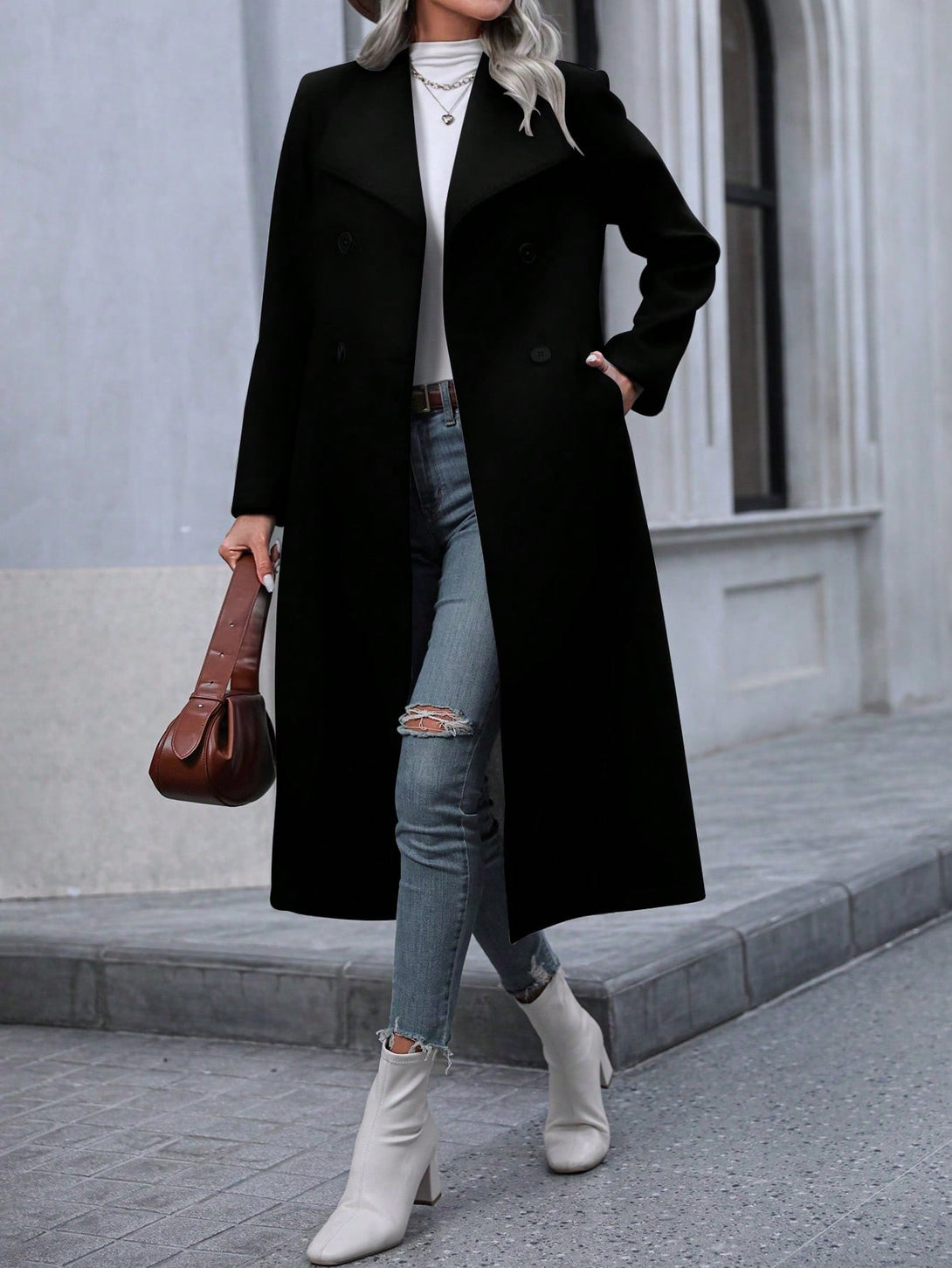 Ropa de Mujer, Ropa de Exterior para Mujer, Abrigos de Mujer, Colección de trajes de mujer, 25260848, Negro
