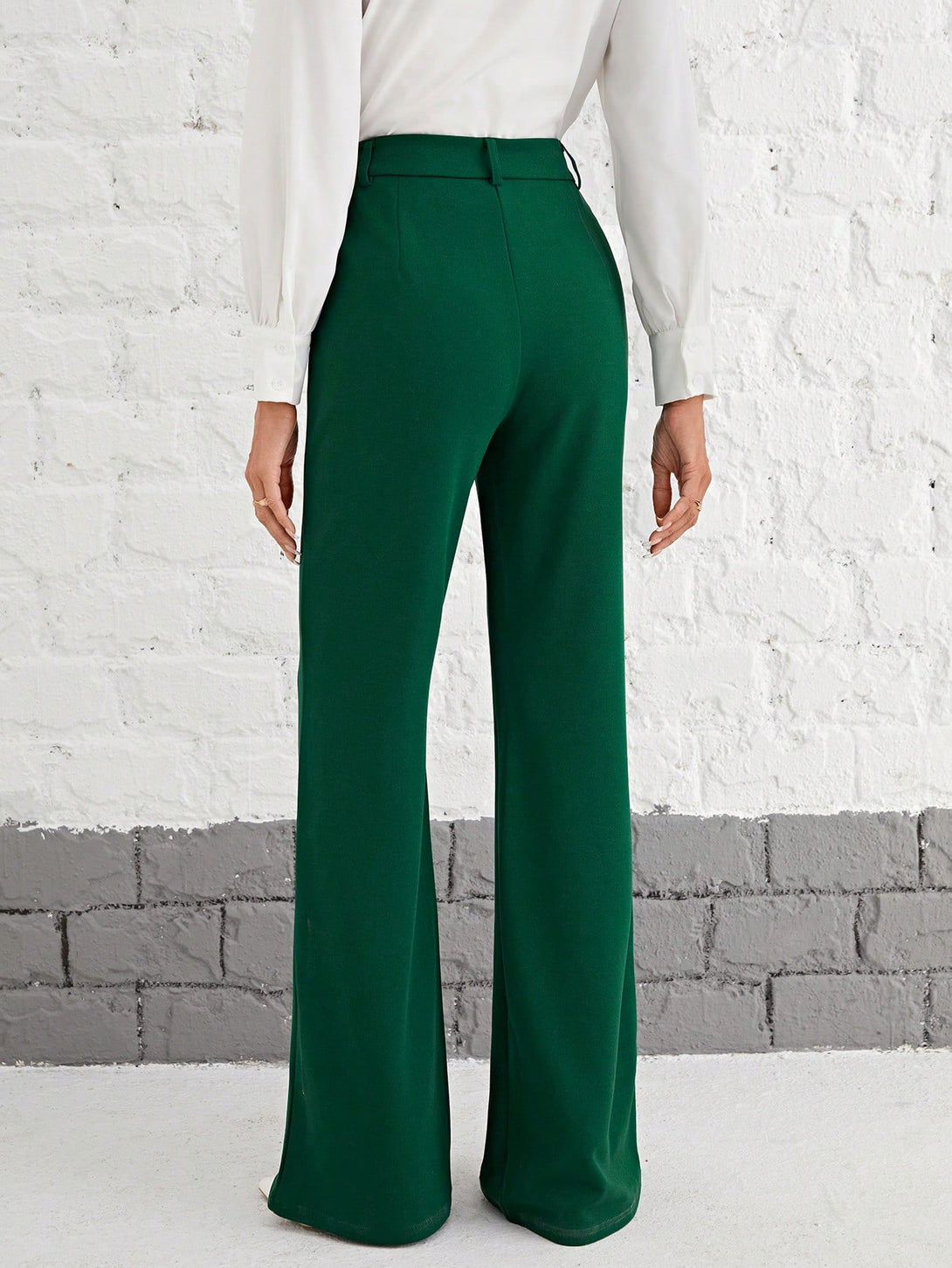 Ropa de Mujer, Ropa de Mujer, Bottoms de Mujer, Pantalones de Mujer, Colección de trajes de mujer, Verde Oscuro