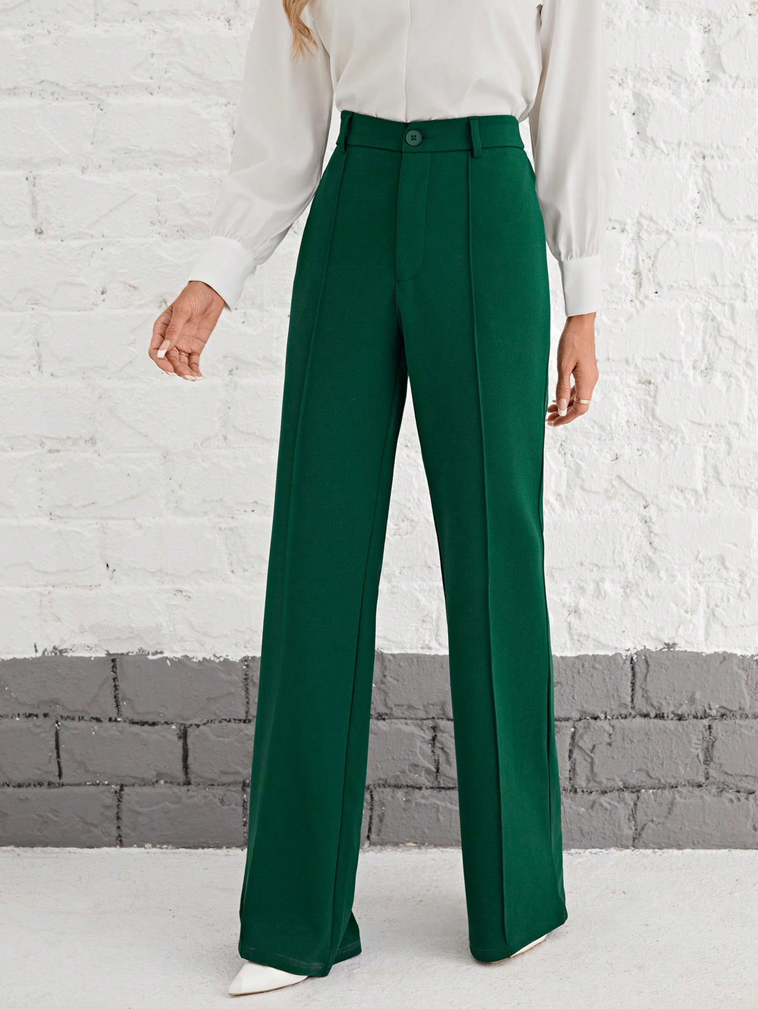 Ropa de Mujer, Ropa de Mujer, Bottoms de Mujer, Pantalones de Mujer, Colección de trajes de mujer, Verde Oscuro