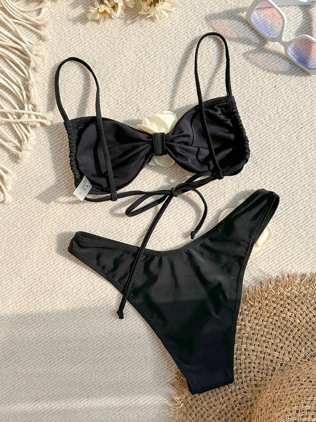 Ropa de Mujer, Ropa de Mujer, Ropa de Playa para Mujer, Sets de Bikini para Mujer, Colección de trajes de mujer, Negro