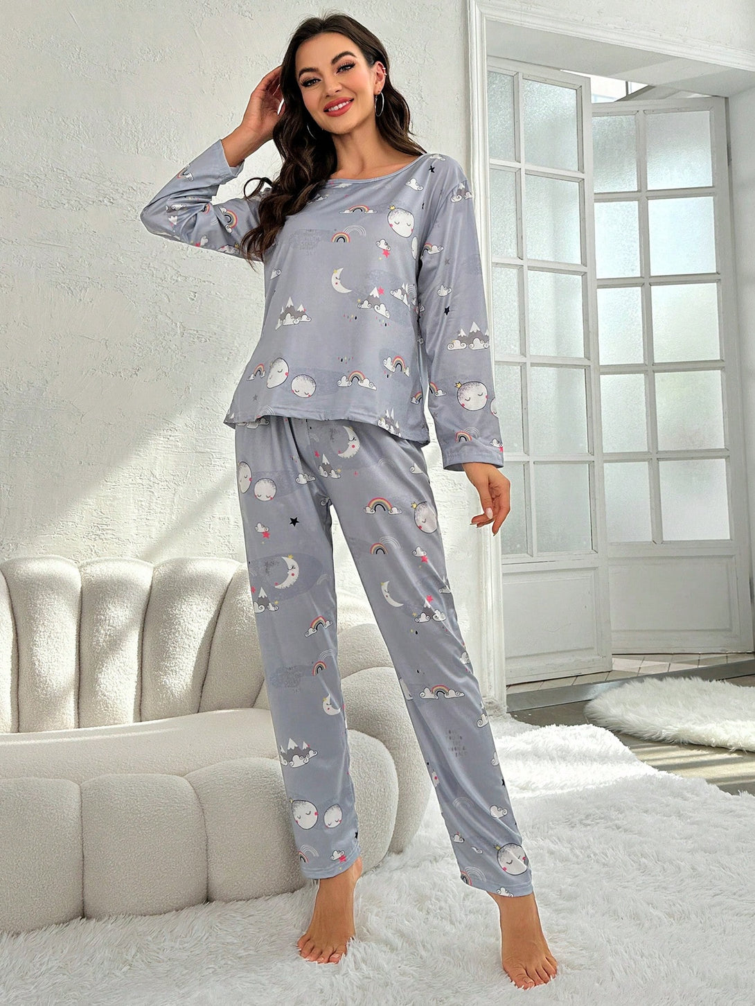 Ropa Interior y Ropa de Dormir, Pijama & Ropa de Descanso de Mujer, Ropa de Dormir para Mujeres, Sets de Pijamas de Mujer, 1000760, Azul