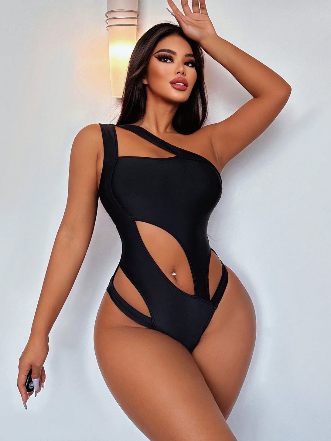 Ropa de Mujer, Ropa de Playa para Mujer, Bañadores de una pieza para Mujer, 25921328, Negro