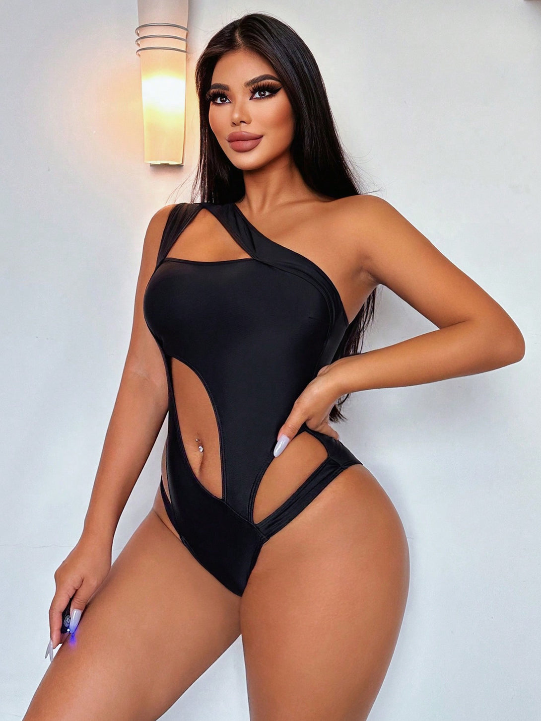 Ropa de Mujer, Ropa de Playa para Mujer, Bañadores de una pieza para Mujer, 25921328, Negro