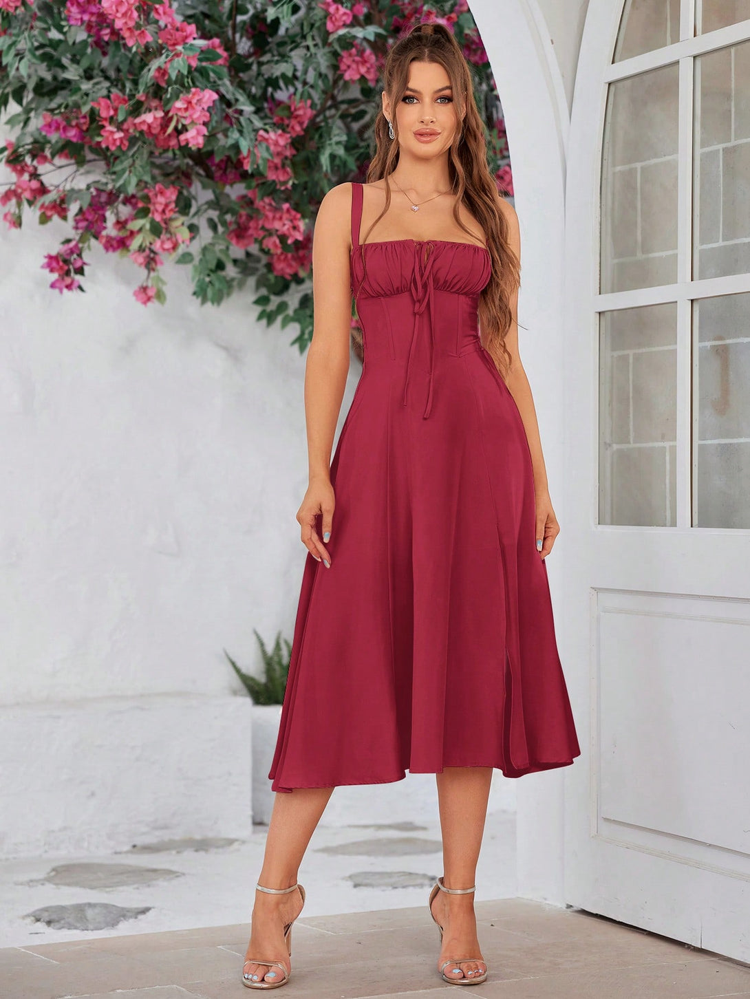 Ropa de Mujer, Ropa de Mujer, Vestidos de mujer, Vestidos largos de mujer, Rojo