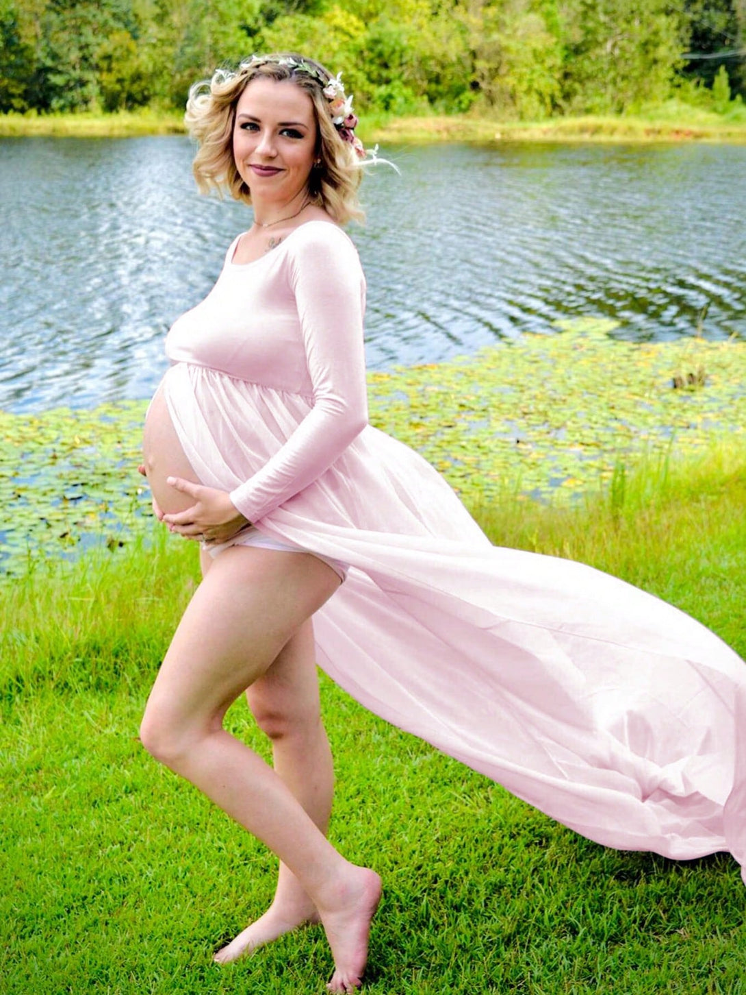 Ropa de Mujer, Ropa Premamá, Fiesta de maternidad y ropa especial, Ropa para sesión de fotos de maternidad, , 18054761, Rosa