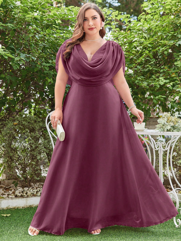 Ropa de Mujer, Bodas & Eventos, Boda Mujer Plus, Vestidos de Dama de Honor en Tallas Grandes, , Rojo violeta