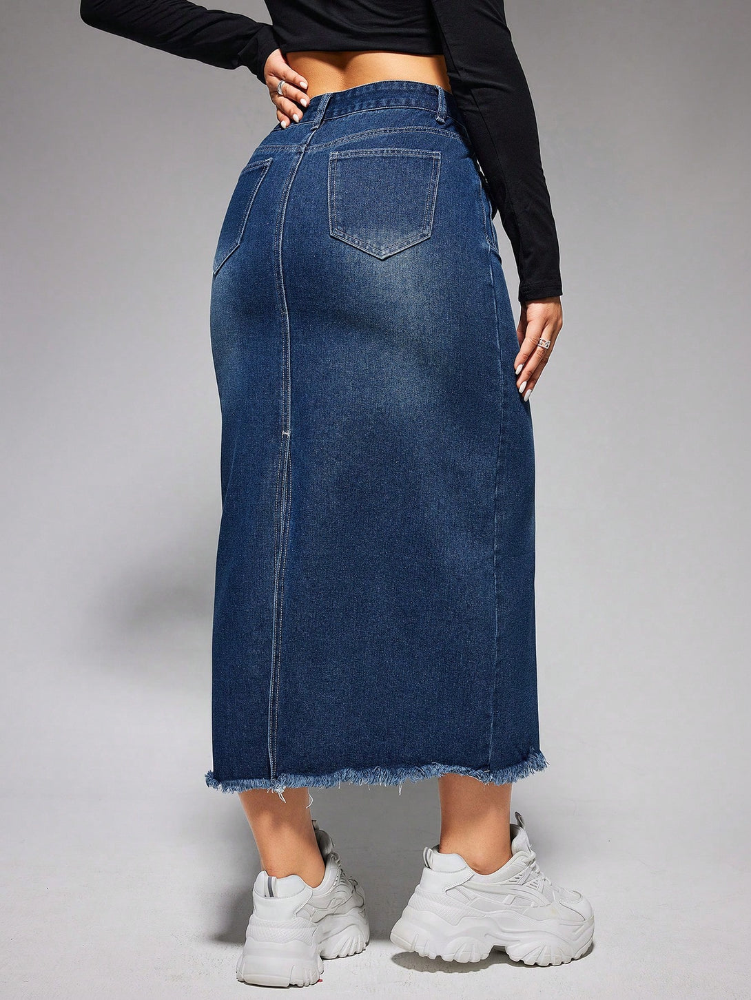 Ropa de Mujer, Mezclilla para mujer, Faldas mezclilla de mujer, 26207136, Azul lavado oscuro