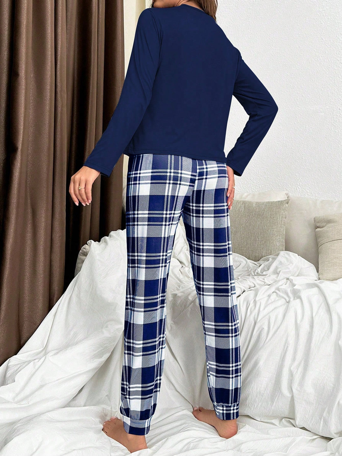 Ropa Interior y Ropa de Dormir, Pijama & Ropa de Descanso de Mujer, Ropa de Dormir para Mujeres, Sets de Pijamas de Mujer, 26265799, Azul Marino