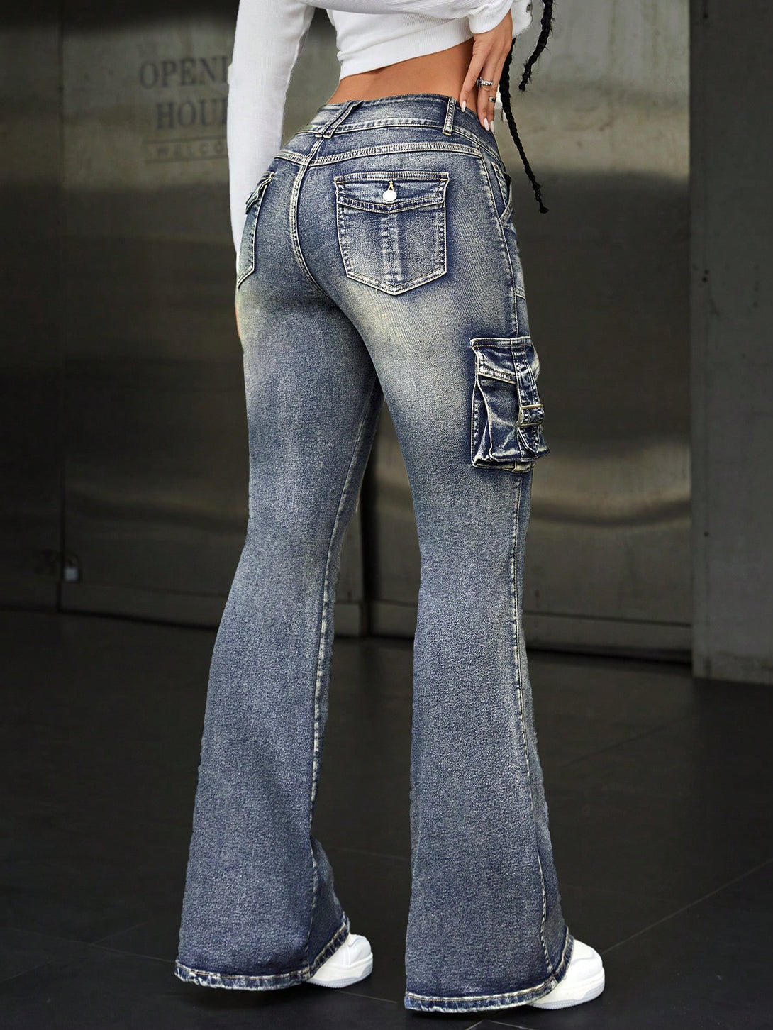 Ropa de Mujer, Mezclilla para mujer, Jeans para mujer, Colección de trajes de mujer, 26498632, Azul lavado medio