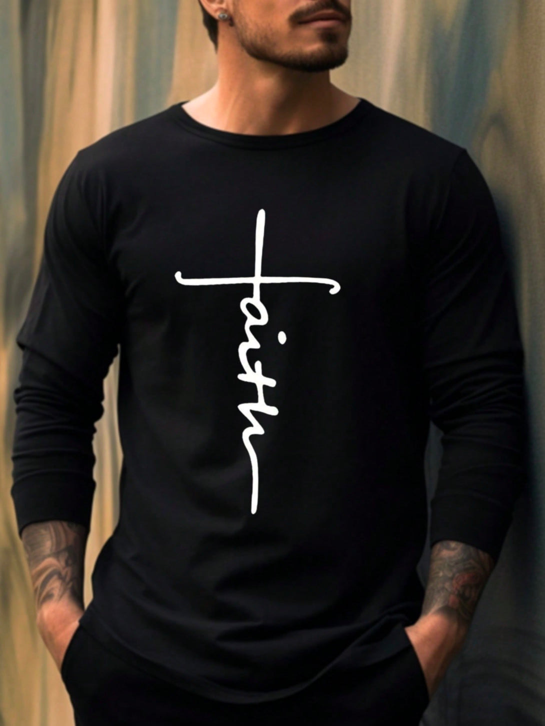 Hombres, Ropa de hombre, Tops para Hombre, Camisetas de hombre, OUTFITS LOOKBOOK, 23938493, Negro