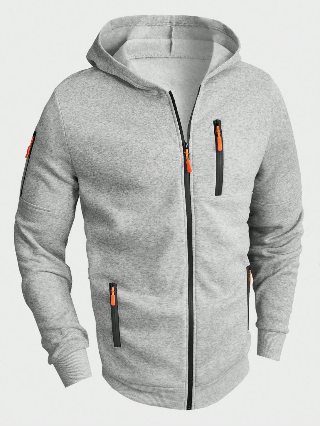 Hombres, Ropa de hombre, Capuchas & Sudaderas para hombres, Sudaderas con Cremallera y Capucha para Hombre, 24023422, Gris