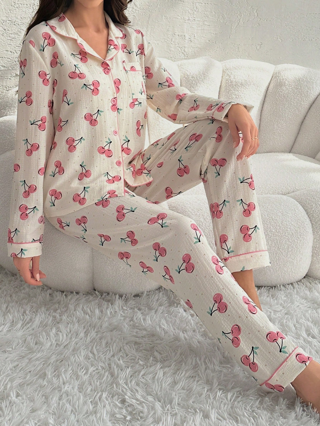 Ropa Interior y Ropa de Dormir, Pijama & Ropa de Descanso de Mujer, Ropa de Dormir para Mujeres, Sets de Pijamas de Mujer, 26755592, Albaricoque