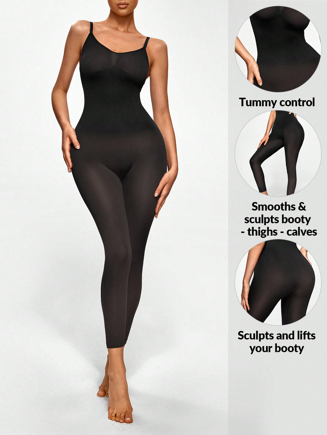 Ropa Interior y Ropa de Dormir, Shapewear para Mujer, Bodys Shapewear para Mujer, Negro