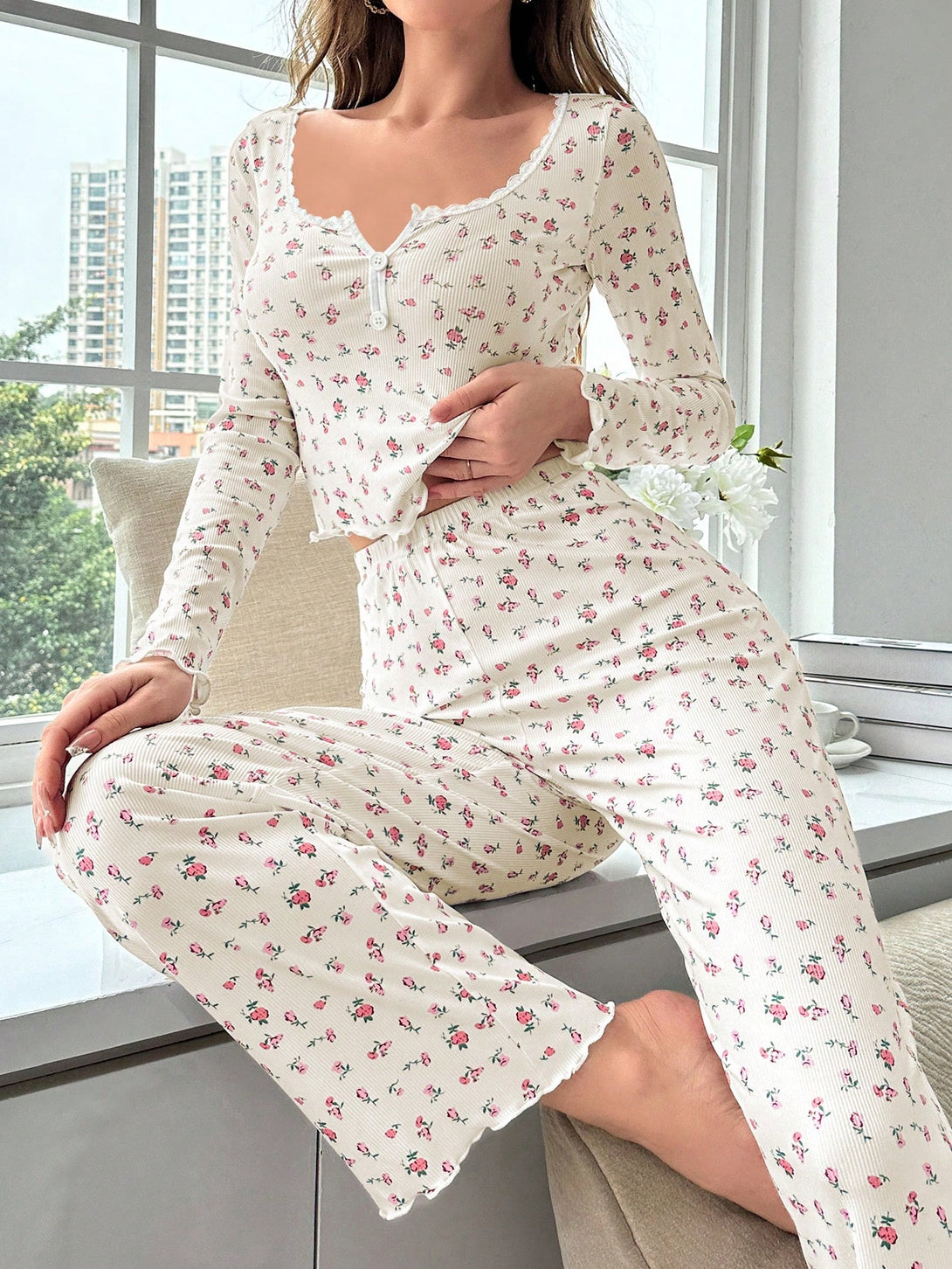 Ropa Interior y Ropa de Dormir, Pijama & Ropa de Descanso de Mujer, Ropa de Dormir para Mujeres, Sets de Pijamas de Mujer, 26784249, Amarillo