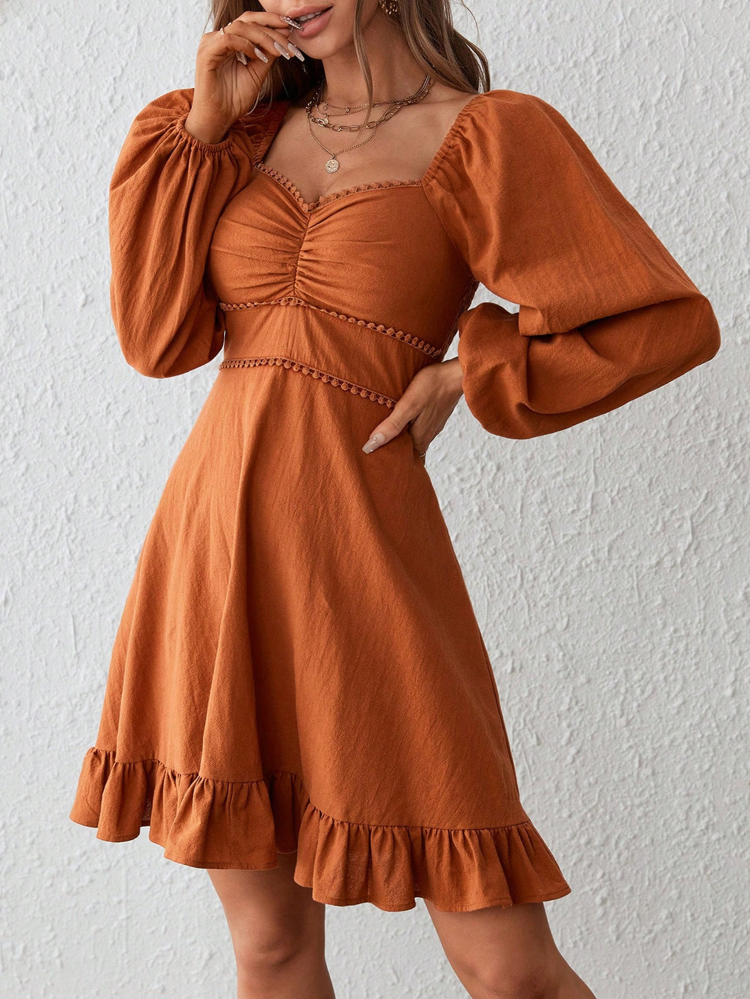 Ropa de Mujer, Ropa de Mujer, Vestidos de mujer, Vestidos cortos de mujer, Colección de trajes de mujer, Naranja