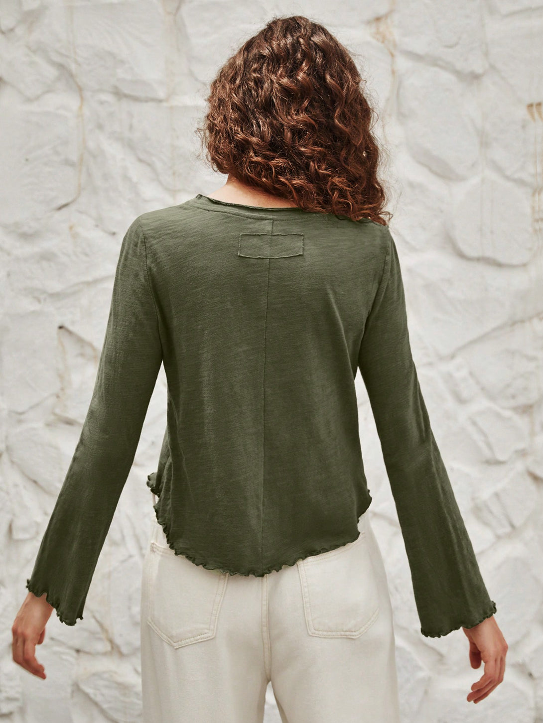 Ropa de Mujer, Ropa de Mujer, Tops & Blusas & Camisetas de Mujer, Camisetas de Mujer, Verde militar