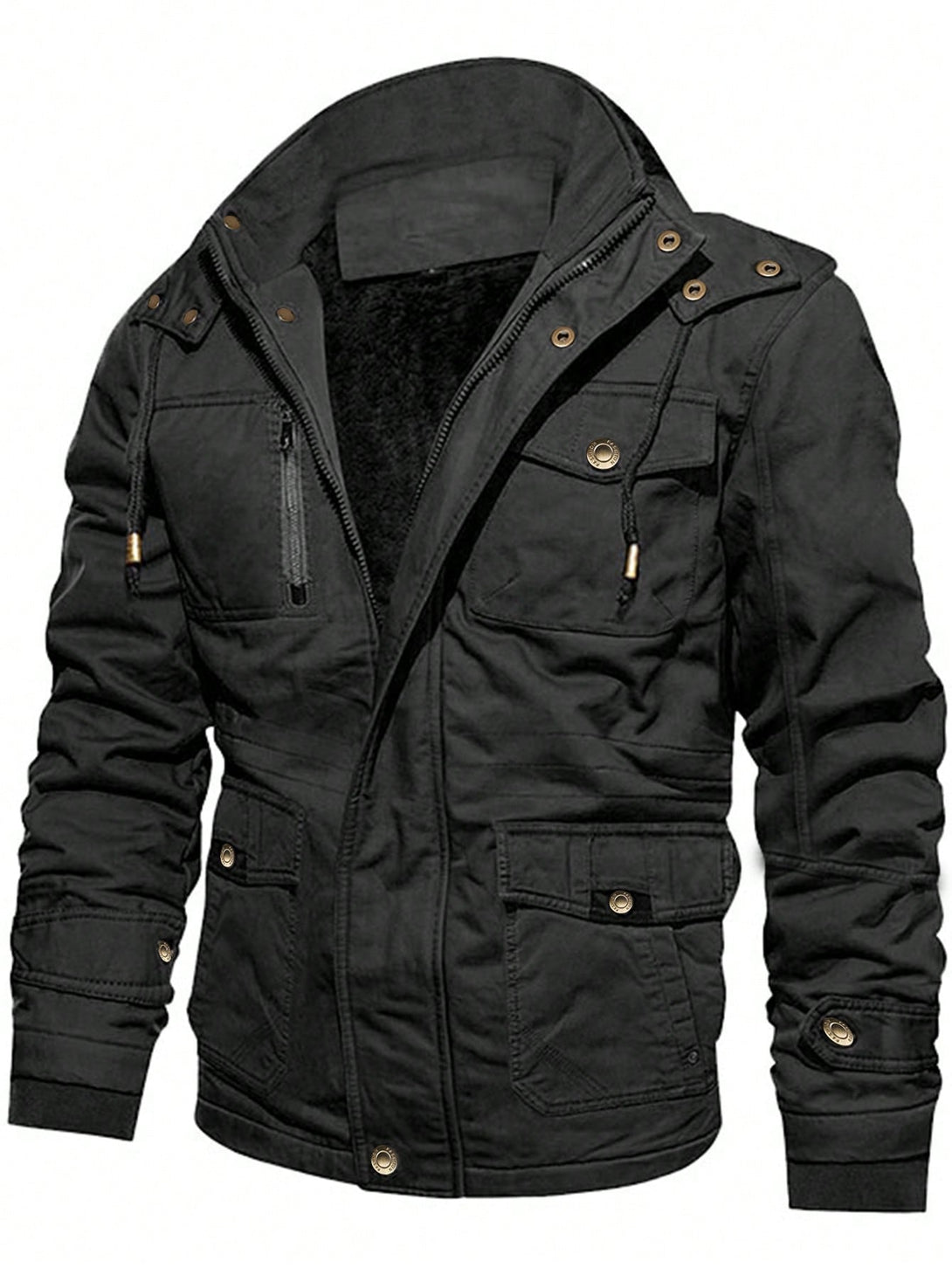 Hombres, Ropa de hombre, Chaquetas & Abrigos para Hombre, Abrigos de invierno Masculinos, 21604191, Negro