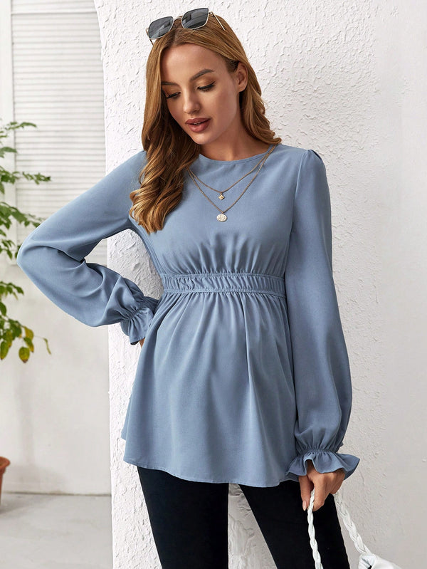 Ropa de Mujer, Ropa Premamá, Tops Premamá, Camisas premamá, Neblina azul