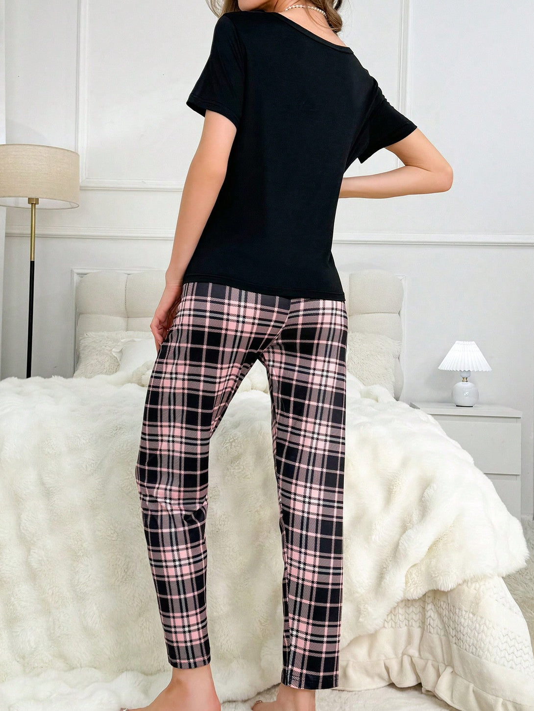 Ropa Interior y Ropa de Dormir, Pijama & Ropa de Descanso de Mujer, Ropa de Dormir para Mujeres, Sets de Pijamas de Mujer, 27106153, Negro