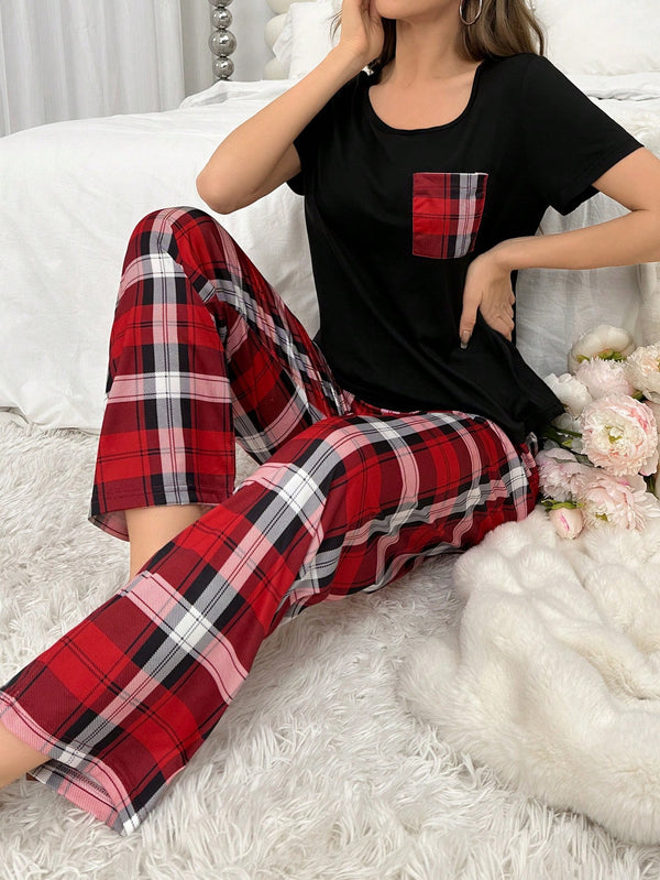 Ropa Interior y Ropa de Dormir, Pijama & Ropa de Descanso de Mujer, Ropa de Dormir para Mujeres, Sets de Pijamas de Mujer, Conjuntos a Juego, 27274019, Negro