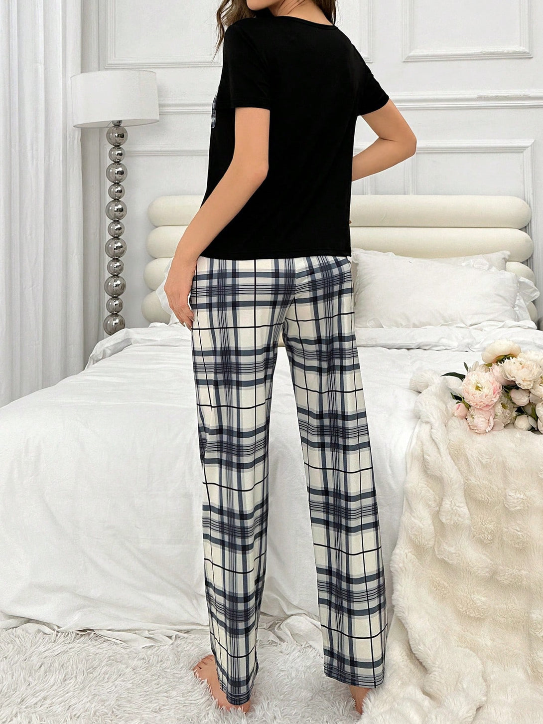 Ropa Interior y Ropa de Dormir, Pijama & Ropa de Descanso de Mujer, Ropa de Dormir para Mujeres, Sets de Pijamas de Mujer, COUPLE LOOKBOOK, 27275515, Negro