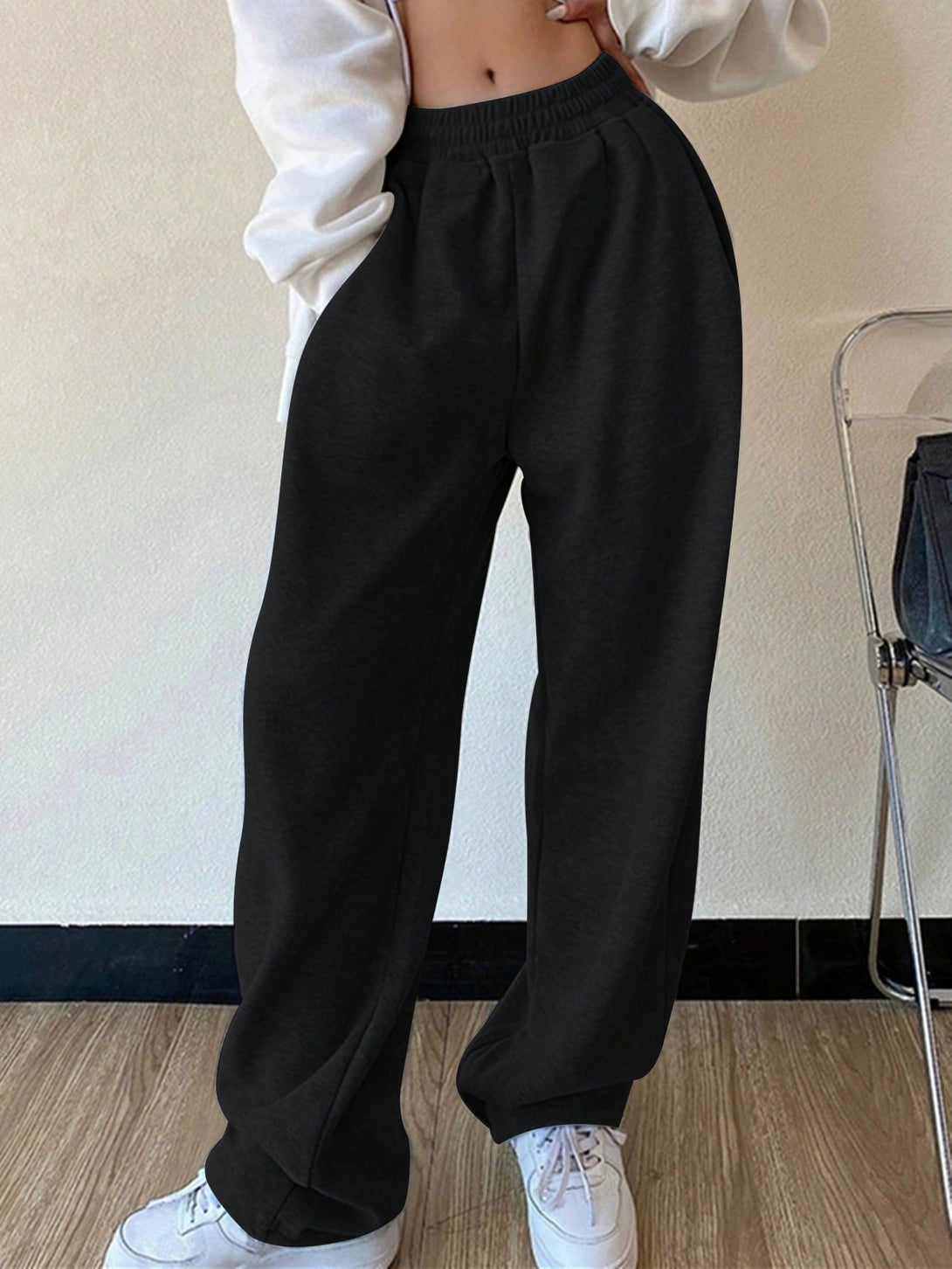 Ropa de Mujer, Ropa de Mujer, Bottoms de Mujer, Pantalones de Deporte para Mujer, Colección de trajes de mujer, Negro