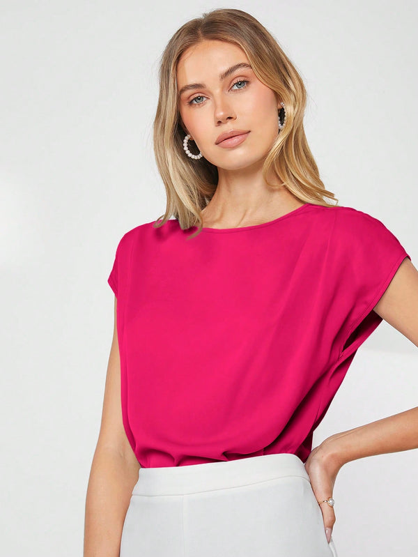 Ropa de Mujer, Ropa de Mujer, Tops & Blusas & Camisetas de Mujer, Blusas de Mujer, Colección de trajes de mujer, Rosa Fucsia