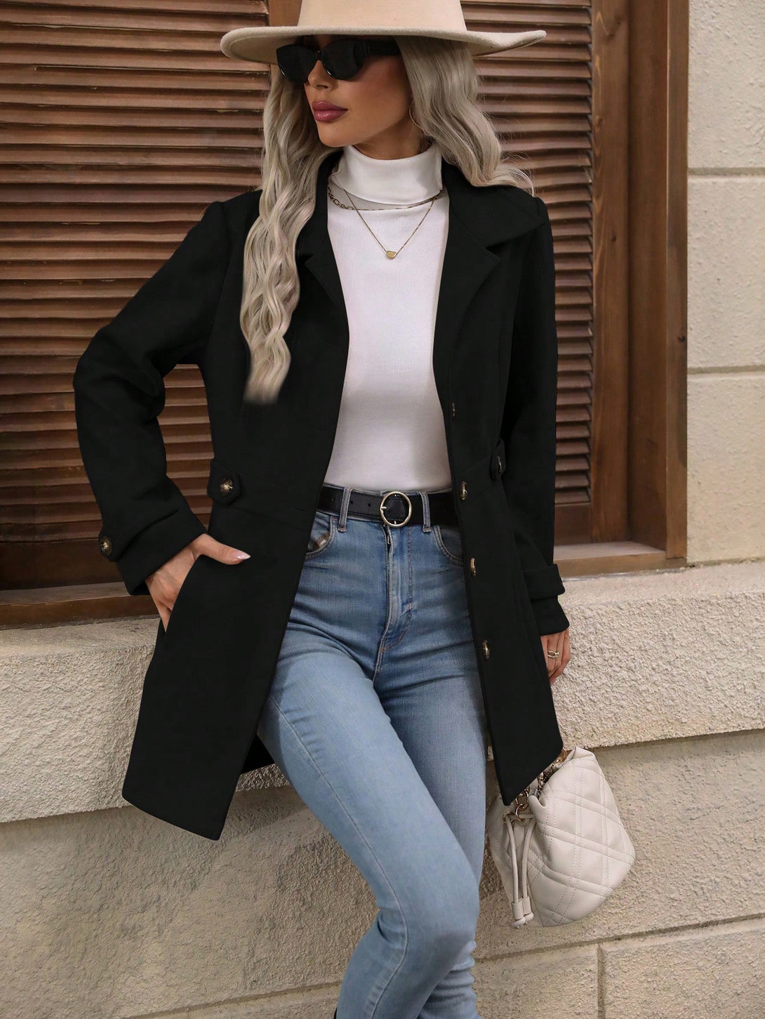 Ropa de Mujer, Ropa de Exterior para Mujer, Abrigos de Mujer, Colección de trajes de mujer, 27367836, Negro