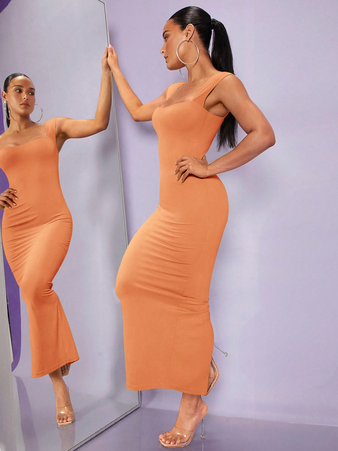 Ropa de Mujer, Ropa de Mujer, Vestidos de mujer, Vestidos largos de mujer, Naranja Coral