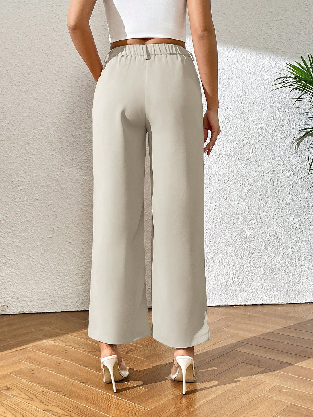 Ropa de Mujer, Ropa de Mujer, Bottoms de Mujer, Pantalones de Mujer, Colección de trajes de mujer, Beis