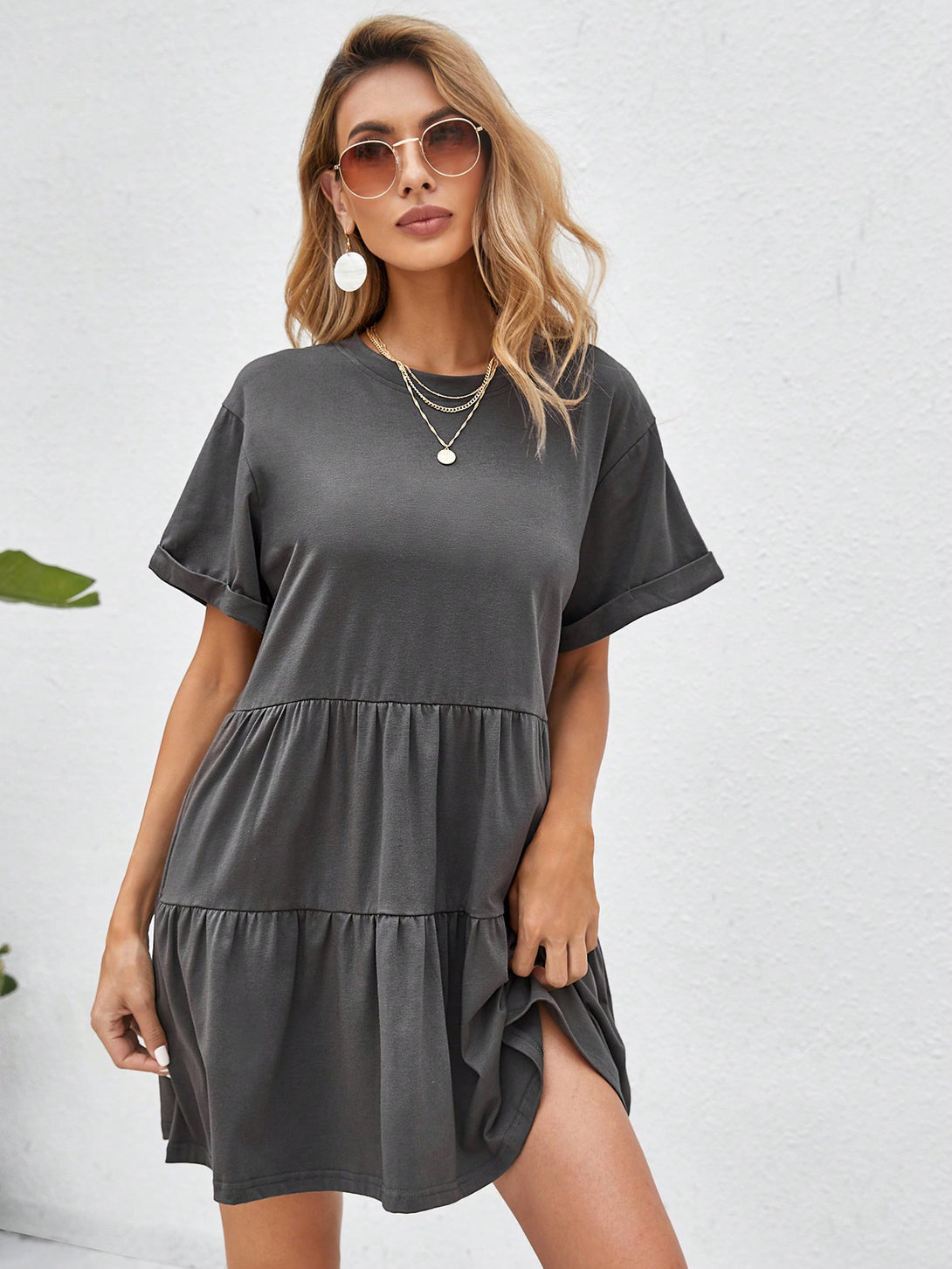 Ropa de Mujer, Ropa de Mujer, Vestidos de mujer, Vestidos midi para mujer, Colección de trajes de mujer, Gris Oscuro