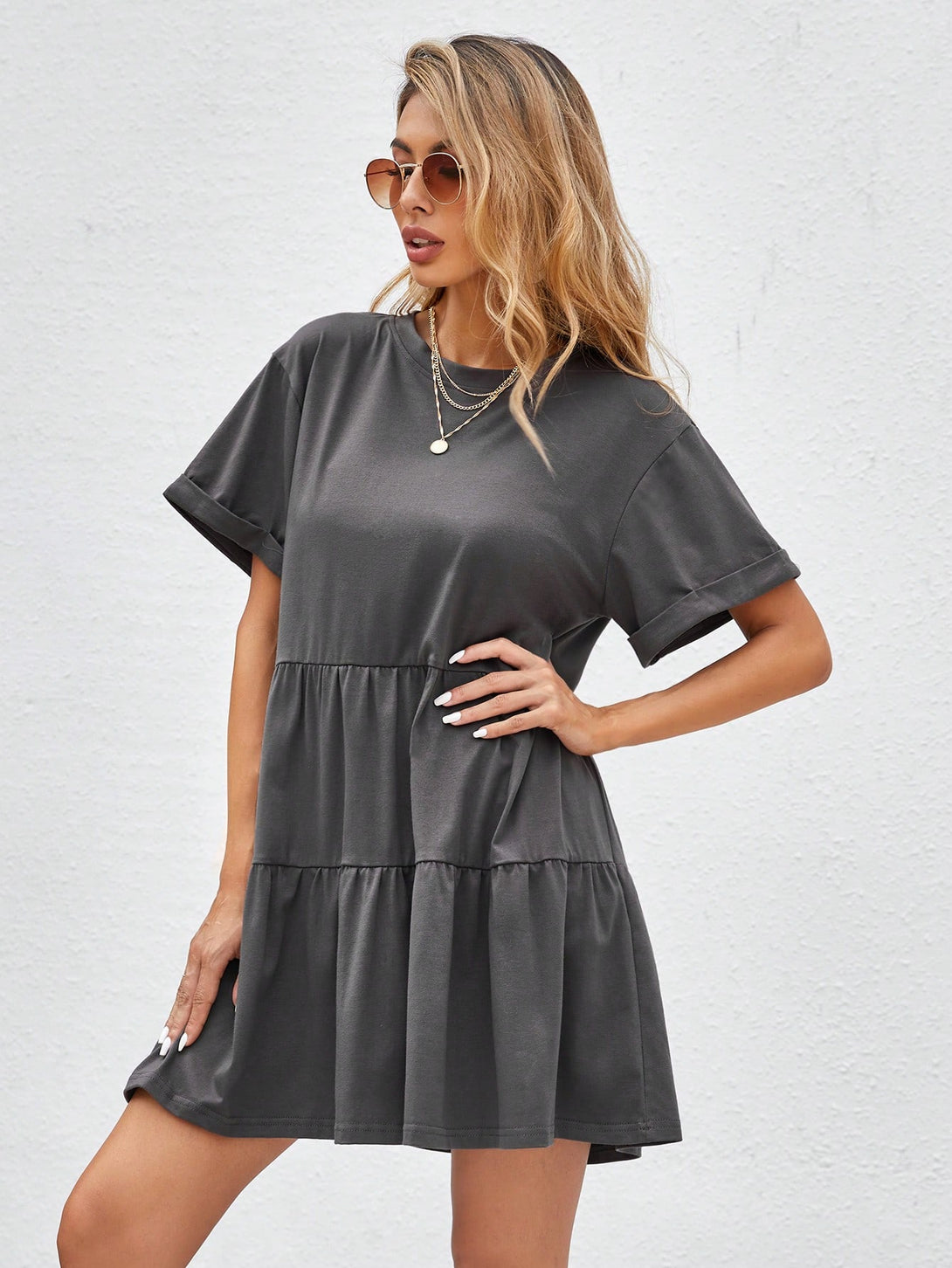 Ropa de Mujer, Ropa de Mujer, Vestidos de mujer, Vestidos midi para mujer, Colección de trajes de mujer, Gris Oscuro