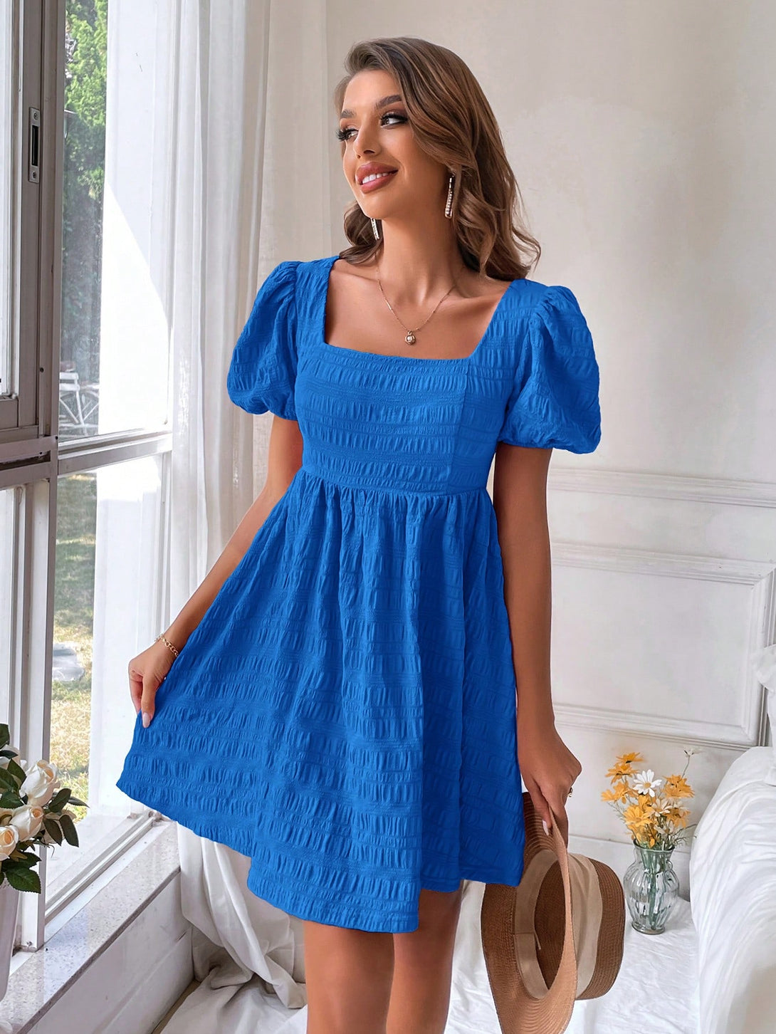 Ropa de Mujer, Ropa de Mujer, Vestidos de mujer, Vestidos cortos de mujer, azul real