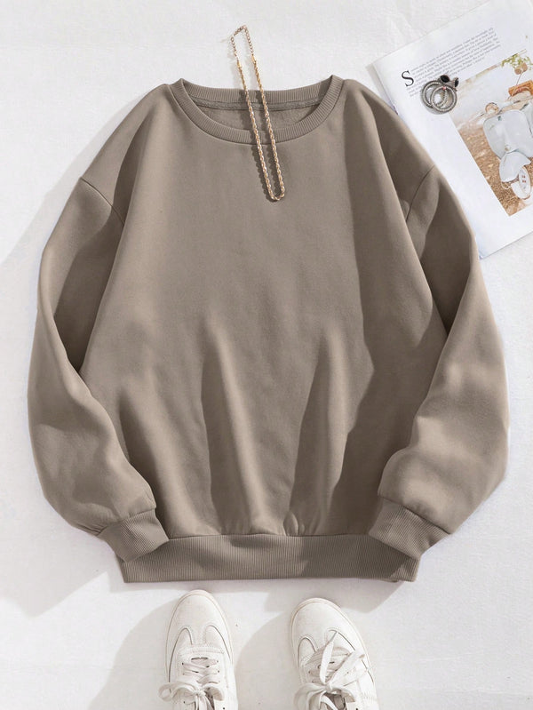 Ropa de Mujer, Ropa de Mujer, Sudaderas de Mujer, Marrón Mocha