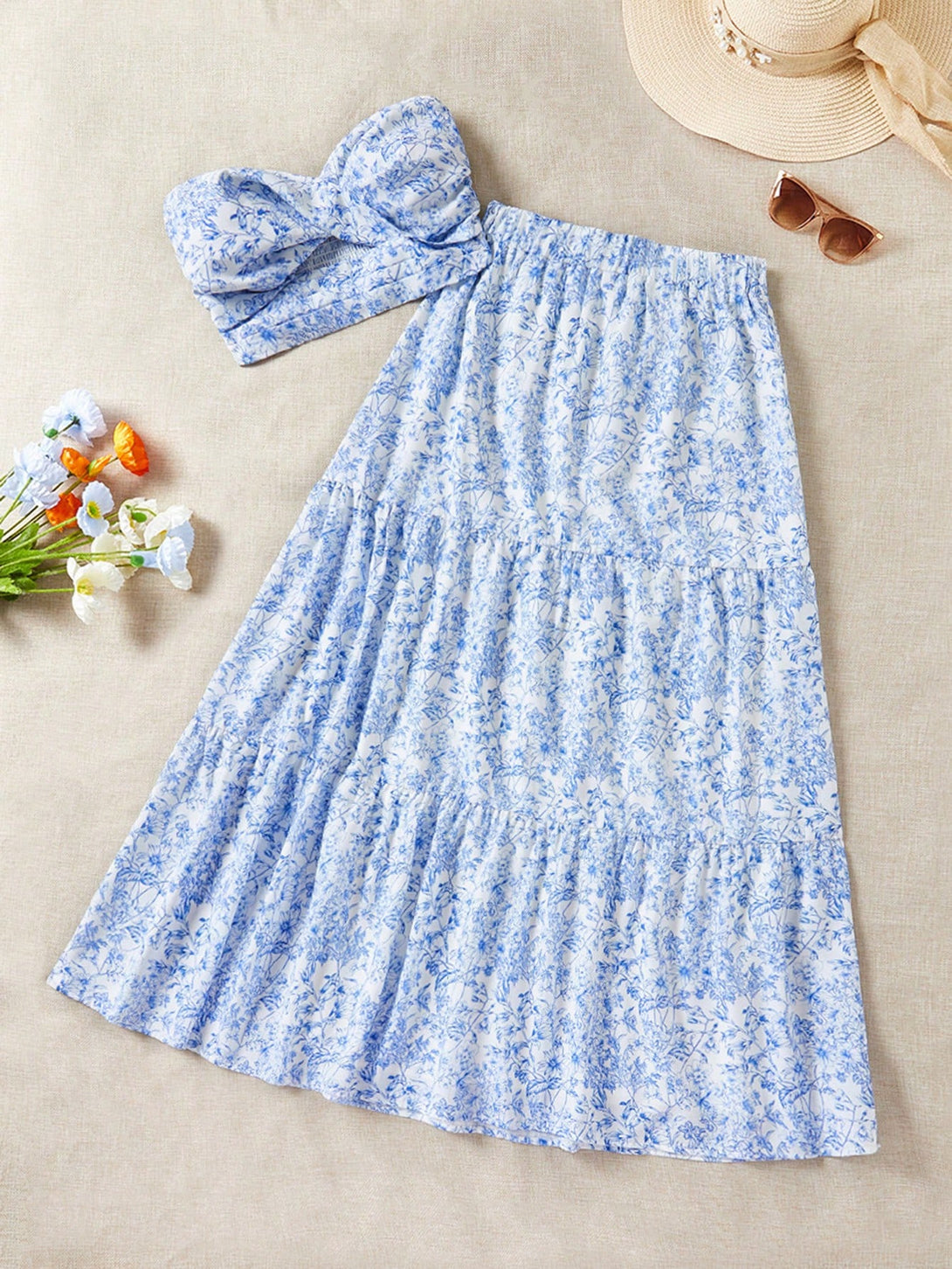 Ropa de Mujer, Conjunto para Mujer, Ropa Dos piezas para Mujer, 27940426, Azul y blanco