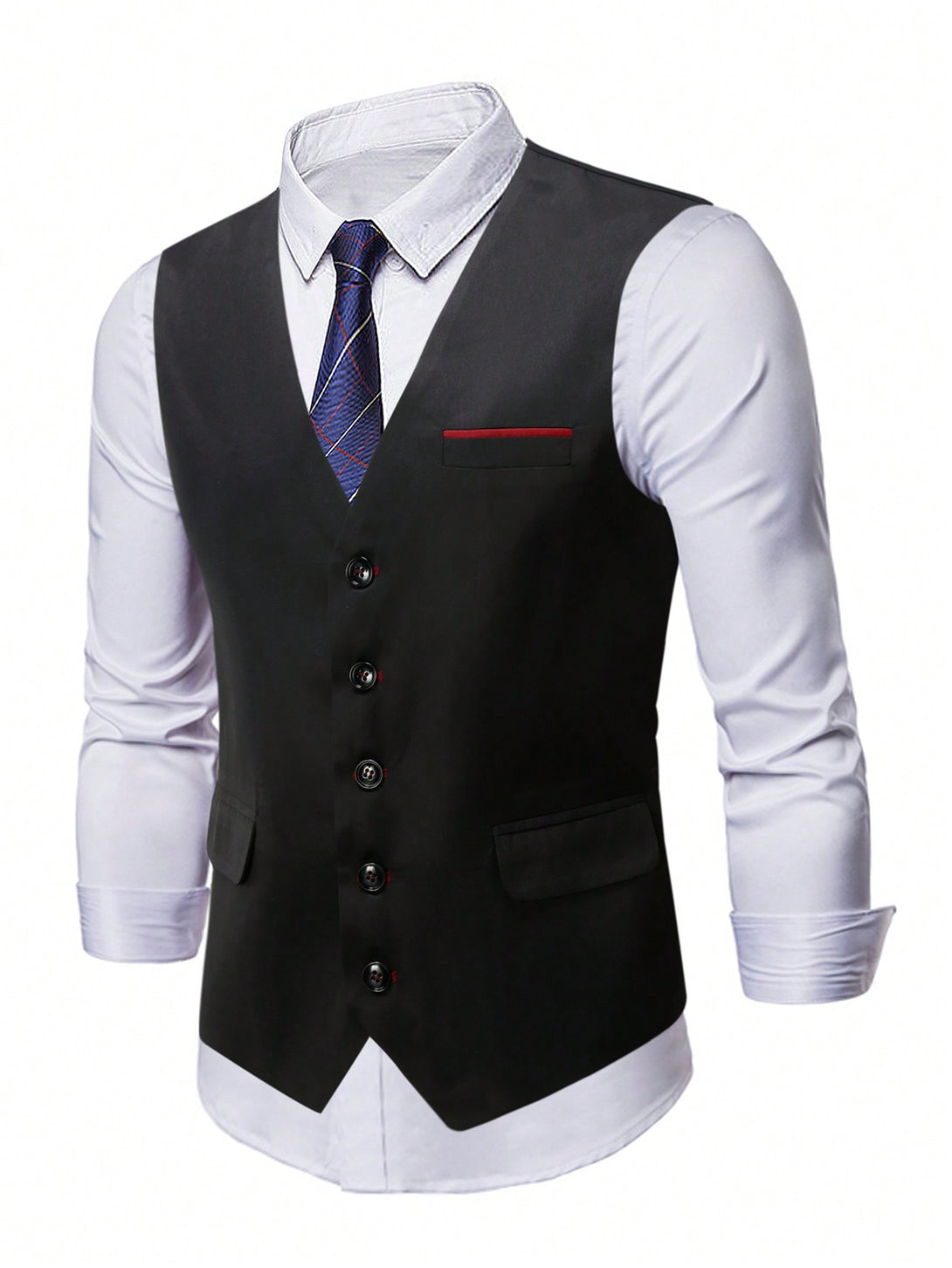 Hombres, Ropa de hombre, Trajes & Piezas separadas para Hombres, Chalecos de hombre, 27990184, Negro