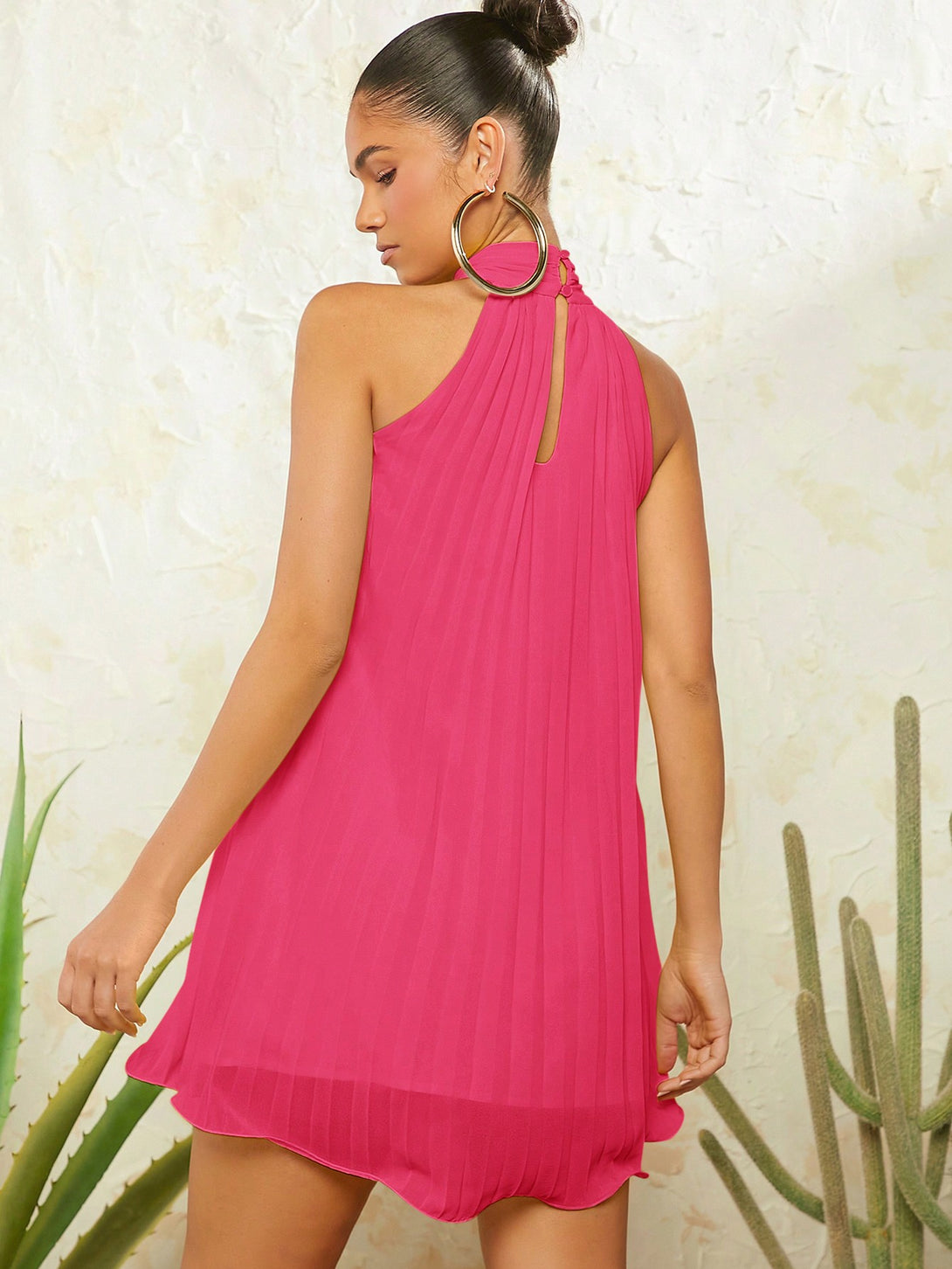 Ropa de Mujer, Ropa de Mujer, Vestidos de mujer, Vestidos cortos de mujer, Rosa Fucsia