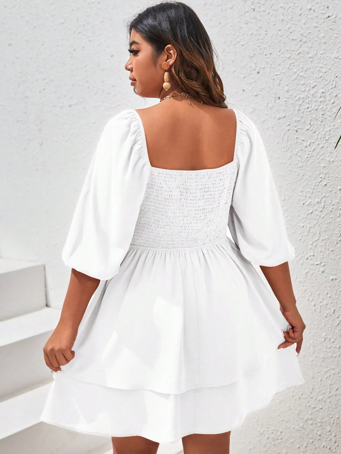 Ropa de Mujer, Ropa de Mujer Plus, Vestidos Tallas Grandes, Colección de trajes de mujer, Blanco