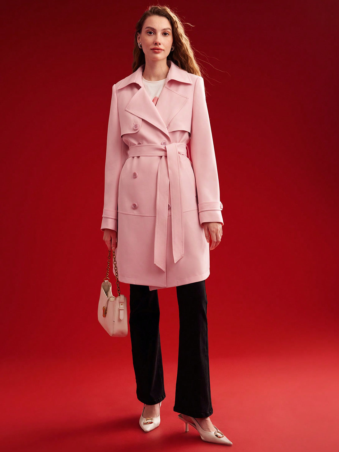 Ropa de Mujer, Ropa de Exterior para Mujer, Gabardinas para Mujer, Colección de trajes de mujer, 28550052, Rosa Pálido